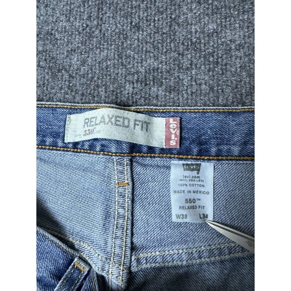 VTG Levi's 550 Red Tab Relaxed Loose Fit Jeans Men 38x33* 100% Cotton Denim 90s - Picture 5 of 10